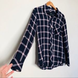 RAILS | Classic Navy + Maroon Button Down Sz M